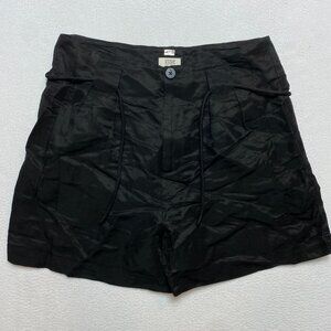 Vintage Scotch & Soda Linen Blend Shorts Women's XL Black Satin Pull On